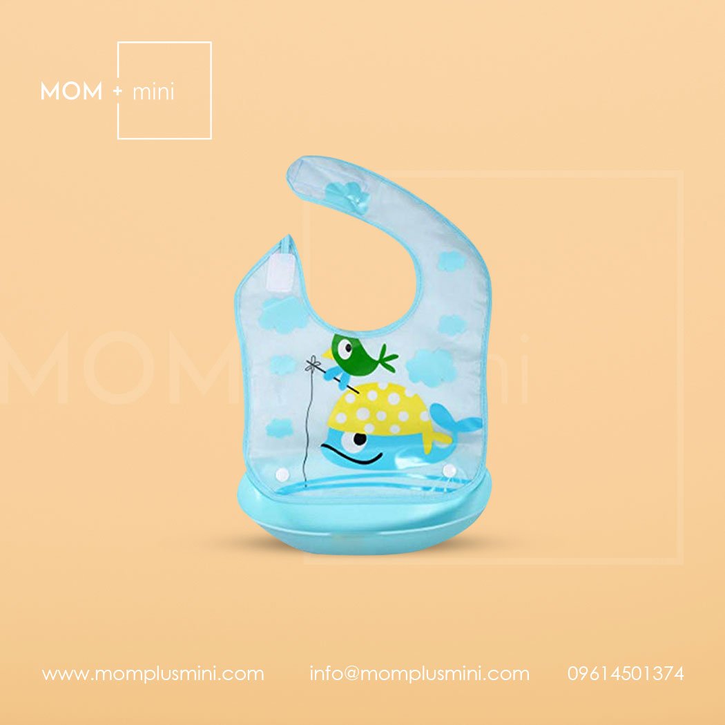 Baby Food Bib Blue