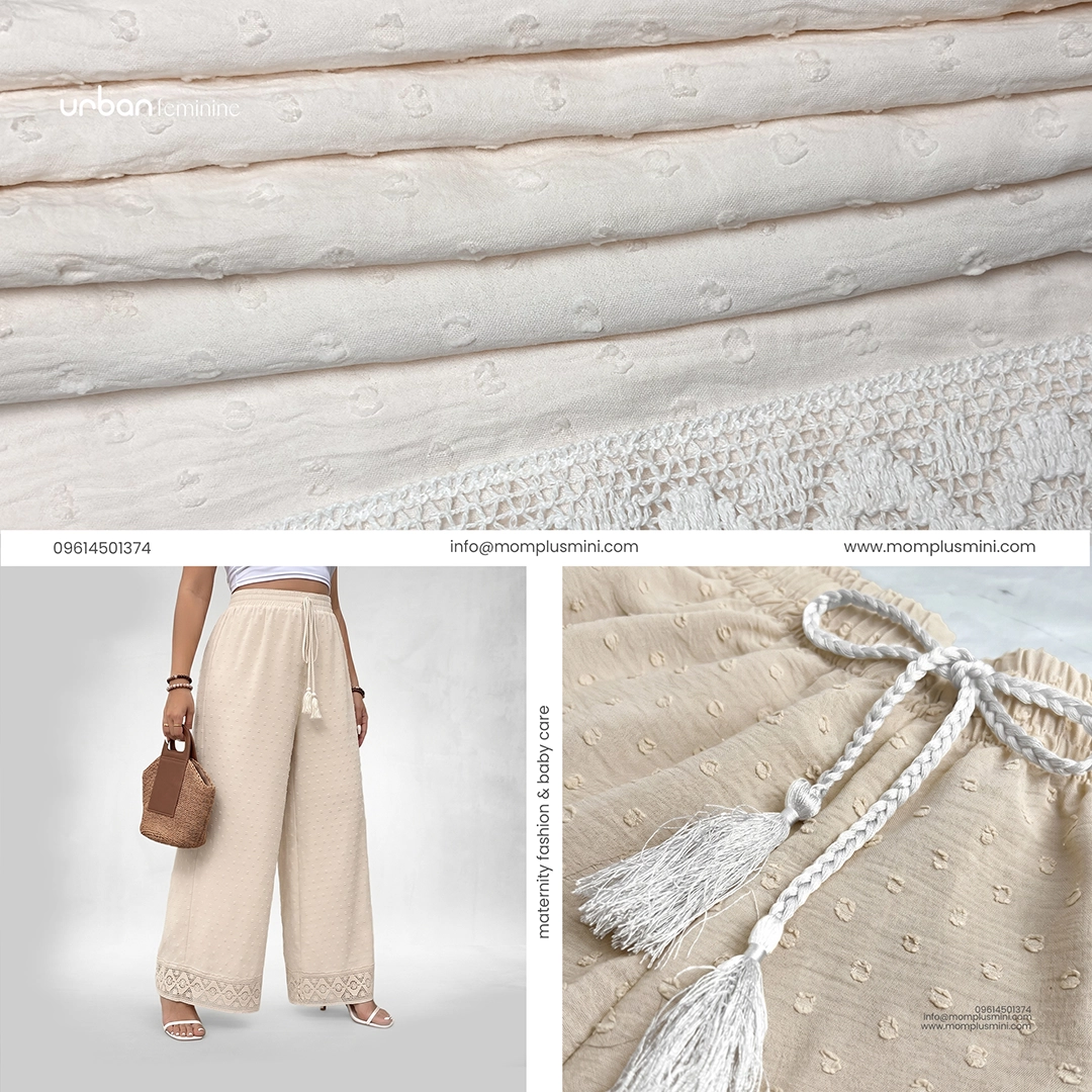 Elegant Lace Flow Pant | Off White