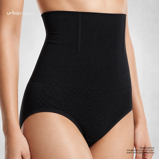 High-Waist Contour Panties Black