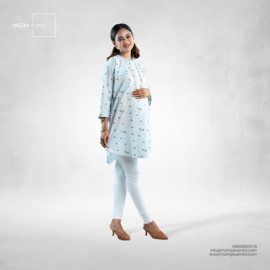 Chic Maternity & Nursing Top Sky Tripe